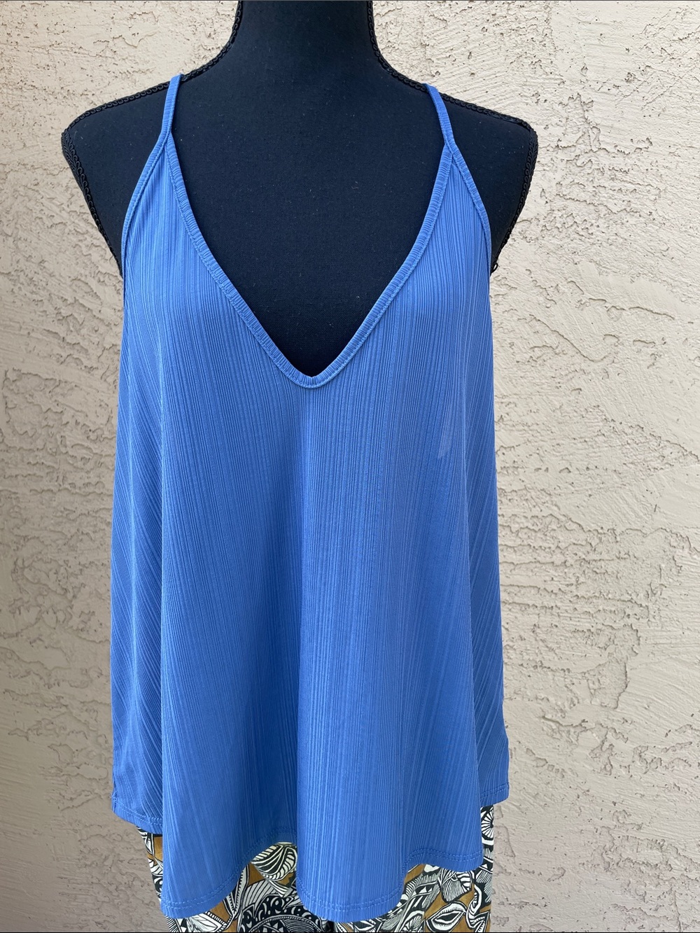 Free People Intimately Blue V-Neck Spaghetti Strap Camisole / Tank